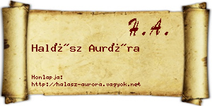 Halász Auróra névjegykártya